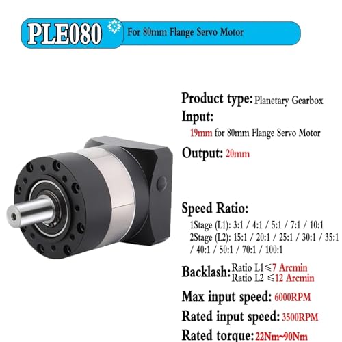 Réducteur planétaire Nema23 5:1 pour servomoteur 60 110 130 - 3