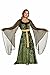 Sinastar Womens Medieval Dress Costume Hooded Lace Up Renaissance Velvet (100% Polyester) Trumpet Sleeve Gothic Green Gown