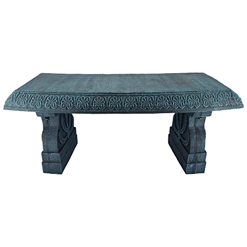Arcadia Garden Products Fiberclay Garden Bench, Outdoor Bench, Patio Seating for Front Porch Park Outside Furniture Decor - Thumbnail 4