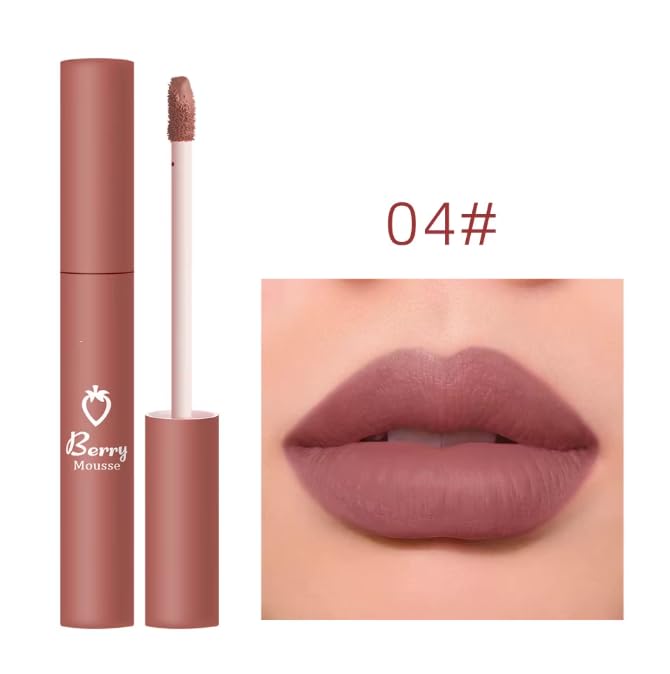 Matte Lipstick Nude Lipstick Long-lasting Waterproof (4), 3 ml (Pack of 1) - Image 2