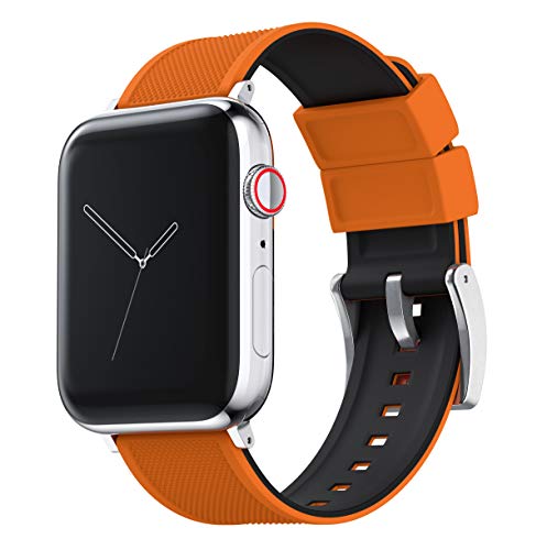 BARTON WATCH BANDS - Elite Silicone Watch Bands Compatible with Apple Watch Models - 1, 2, 3, 4, 5, 6, 7, 8, 9, 10, SE, Ultra & Ultra 2