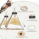 Mooipet Tipi Zelt für Haustiere mit doppelseitigem Kissen Haustierzelt für Hunde/Katzen Haustierhütte Abnehmbar und Waschbar Hundehaus für Meerschweinchen Kaninchen Hamster Kätzchen 50x50x60cm