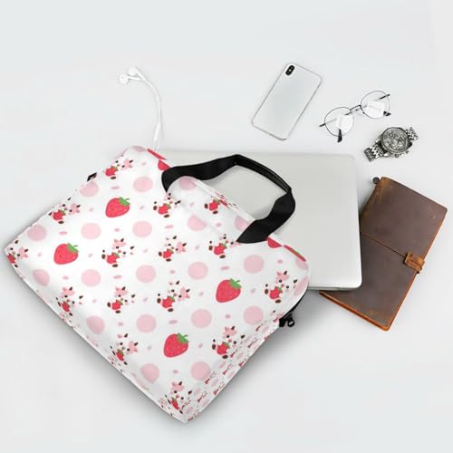 Maletín para portátil 15.6 pulg con estampado de vaca fresa miniatura 7