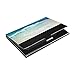 Tropical Summer Beach Ocean Sea Water Blue Sky White Cloud Business Card Holder Leather, Slim Credit Card Case Stainless Steel Wallet for Women and Men Unisex Business Card Holder