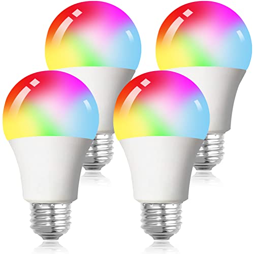 TIKTA Smart WiFi Alexa Light Bulb, Led RGB Multicolor Changing Bulbs, Compatible with Alexa, Siri, Echo, Google Home (No Hub Required), E26 A19 60W Multicolor (4 Pack) TIKTA Smart WiFi Alexa Light Bulb, Led RGB Multicolor Changing Bulbs, Compatible with Alexa, Siri, Echo, Google Home (No Hub Required), E26 A19 60W Multicolor (4 Pack)