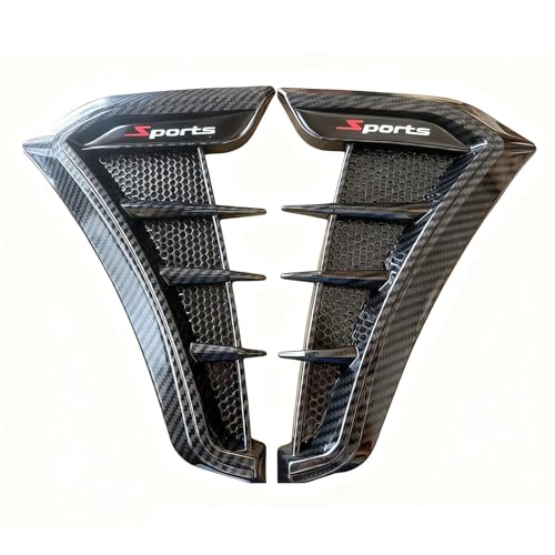 ZLXMRUT 2Pcs Side Fender Air Flow Vent Trim for Genesis G70 2017 2018 2019 2020 2020 2021 2022 2023 2024, Automotive Door Wing Cover Aerodynamic Decal Exterior Styling Accessories,Carbon Fiber