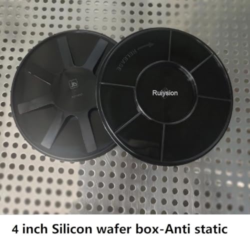 Image of 4 inch Anti-Static Wafer Round Conductive Black Polypropylene Wafer Carriers 4 inch 10 pcs