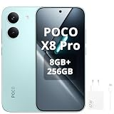 XIAOMI Poco X8 Pro Smartphone 8 GB + 256 GB, procesador Dimensity 8500-Ultra, batería de 6500 mAh, pantalla AMOLED ultra brillante, cámara principal Sony IMX882 de 50 MP con OIS, verde, incluye