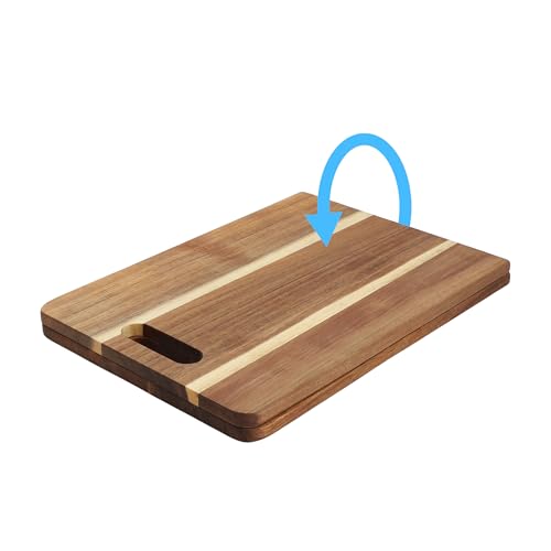 Elama Long Acacia Wood Foldable Charcuterie Board – Rectangular Serving Platter with Handles for Cheese, Meats, Appetizers & Snacks (33 Inch) by Elama - Used condition - Image 4