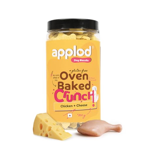 Image of Crunch-a-Licious Chicken & Cheese Dog Biscuits for Puppies & Adult Dogs | Gluten-Free Crunchy Dog Treats Made with Real Chicken Protein | Healthy Training & Reward Snacks | 800g