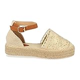 zapatos yute Alpargata de Plataforma con Punta y Talon Cerrados