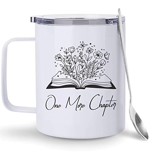 Book Coffee Mug with Lid & Spoon