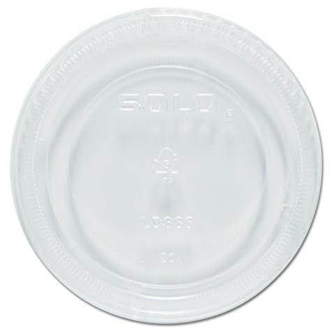 SOLO LDSS5-0090 Polypropylene Snaptight Raised Center Lid for Sauce and Side Containers, Clear (10 Packs of 100) Cover