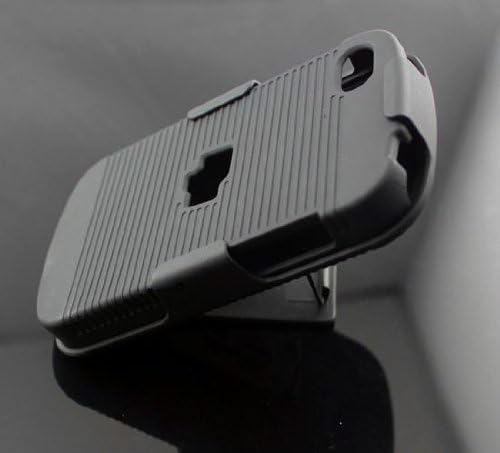 Clip Belt Stand Holster Case Cover for Blackberry Q10-black