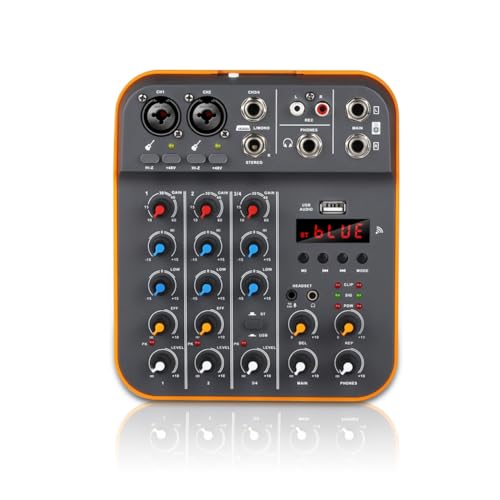 Console de mixage audio avec reverb et Bluetooth 5.0 pour PC et DJ