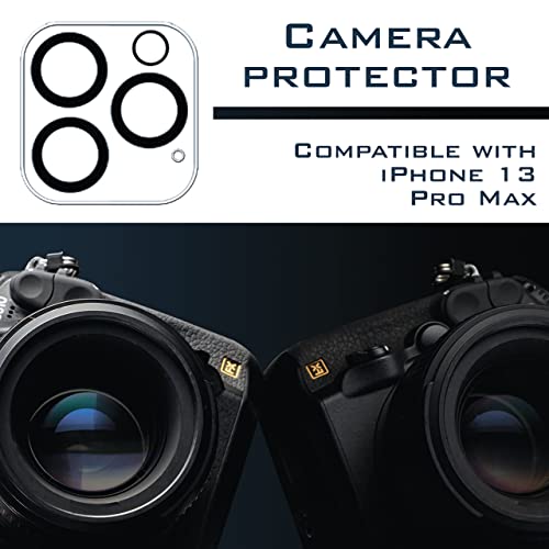 Umbrel — [Double Pack] Screen Protector For Iphone 13 Pro Max - 6.7 Inch, [2 Pack Tempered Glass Screen Protector] & [2 Pack Camera Lens Protector], Easy Installation, Case Friendly, Ultra Thin, Hd, 9H Hardness #TOP3