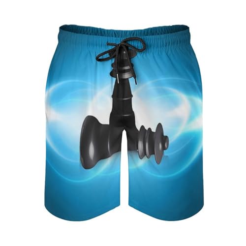 UMENG Shorts de bain homme échecs noirs maillot séchage rapide S - 4
