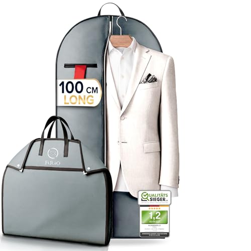 FiRiO 1 x Premium Housse Costume Voyage Pliable I MATÉRIEL JUSQU'À 50% PLUS ÉPAIS I Porte Housse Costume Homme I Housse Vetement Voyage I Housses Vetements...