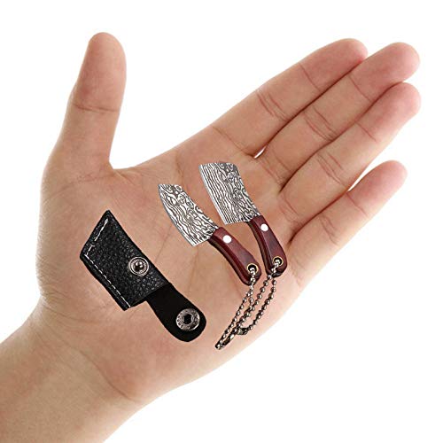 Fon Alley Mini Chef Pocket Knife, Tiny Thumb Multitool Keychain Knife Sets, Pack of 2 (A Style)