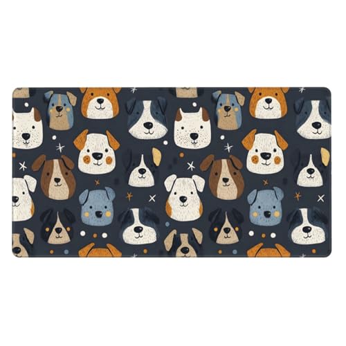 Tapis de souris de jeu xl imprimé chien mignon coloré pour ordinateur portable et bureau