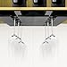 XGIDXFZ 2Pcs Wine Glass Holder Stemware Rack Hanger - Wall Mount Stemware Holder 25.3x11x2 cm - Space Saving Bar Organizer for Kitchen, Dining Room Home Decor (2pc)