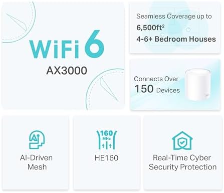 TP-Link Deco X50(3-pack), AX3000 Tüm Ev Mesh WiFi 6 Sistemi - Görsel 6