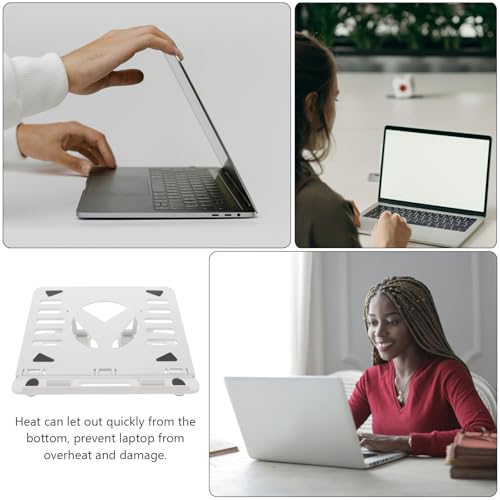 Soporte plegable para laptop POPETPOP blanco miniatura 3