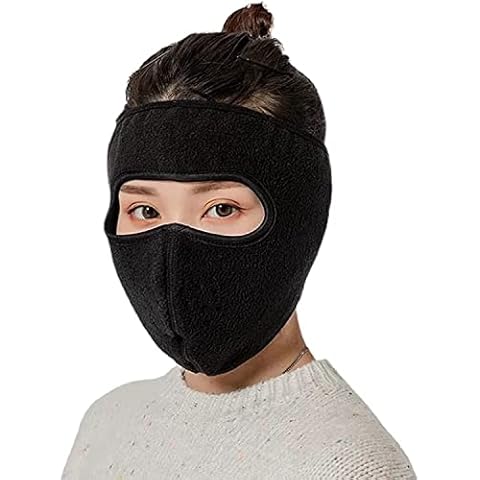 Balaclava face mask for men women Winter warm fleece ski masks Full cover mask for Outdoor motorcycle (Black) Cover