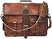 cuero Leather Messenger Bag for Men, 18 Inch Laptop Crossbody, Handmade Leather Shoulder Satchel Bag for Men, Full Grain Business Briefcase for Office/Work/Travel - Vintage Brown