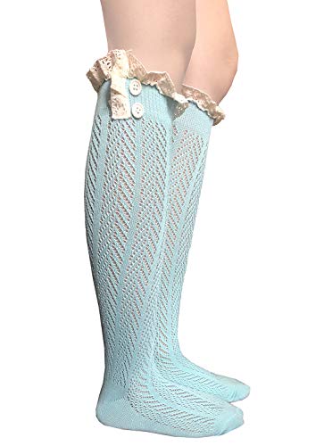 Hysunland knee socks | 2 pairs cotton knee high socks f…