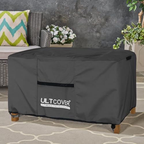 ULTCOVER Outdoor Coffee Table Cover, Waterproof Rectangular Patio Small Side Table Cover 50x30x18 inch, Black by ULTCOVER - Image 6