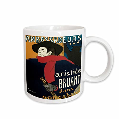 3dRose Vintage Art Nouveau Ambassadreurs Aristide Bruant Poster 11oz Mug