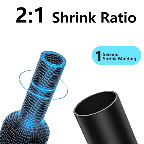 300PCS Heat Shrink Tubing 2:1 6 Colors 11 Sizes Electrical Wire Cable Wrap Assortment Electric Insulation Heat Shrink Tube Kit with Box(6 colors/11 Sizes), Black, Red, Blue, Yellow, Green - Thumbnail 6