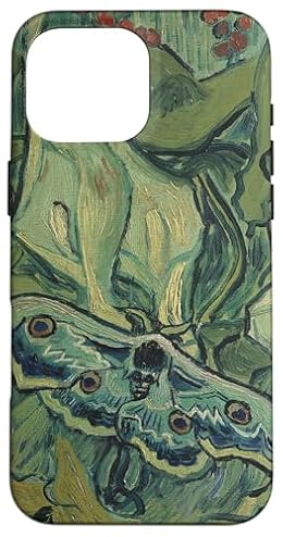 Great Peacock Moth by Vincent Van Gogh, Insect in a Garden Case for iPhone 16 Pro Max