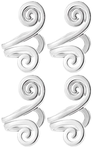 NBZZ Schlankheits-Ohrringe Nicht Piercing Akupressur Ohrmanschettenclip Magnetisch Ring zum Abnehmen Lymphdrainage Therapeutische Ohrringe für Damen und Herren (Silver-4pcs)