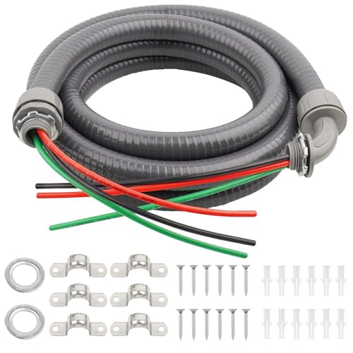 Kit whip AC gaine étanche non métallique fils THHN 10/3 mini split
