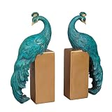 Braxio Heavy Duty Resin Peacock Bookends