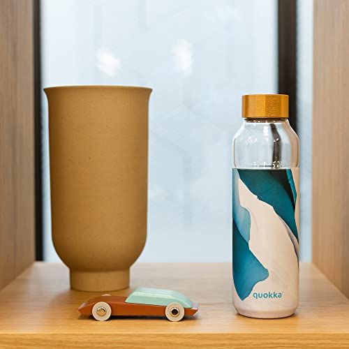 Quokka Iceberg Bouteille Ronde en Verre avec étui en Silicone Noir 660 ML - Image 3