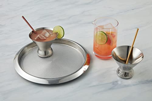 American Metalcraft Ssbt14 Stainless Steel Round Bar Serving Tray, Silver, 14-Inches #TOP2