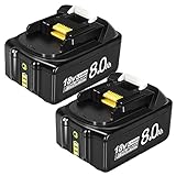 ♠【Akku Spezifikationen】Spannung: 18Volt | Kapazität: 8000mAh/8.0Ah | Typ: Lithium-Ionen | Zustand: nagelneu | Ersatzakku für Makita Akku 18V