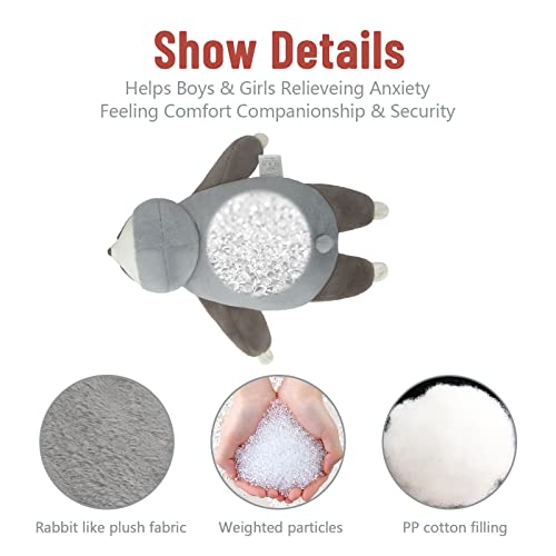 Niuniu Daddy Weighted Sloth Stuffed Animals For Anxiety, 2.66Lbs 17.7Inches Large Grey Sloth Weighted Plush Animals For Kids, Cute Weighted Plushies Toy As Gift For Christmas Birthday Holidays #TOP4