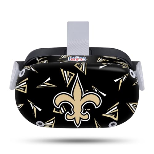 Skin Meta Quest 2 NFL New Orleans Saints en vinyle géométrique premium