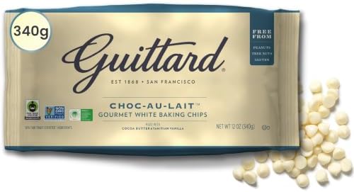 Guittard Baking Au Lait Chip, Vanilla, White chocolate, 12 Oz