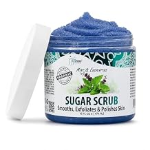 SPA REDI - Sugar Body Scrub, Mint and Eucalyptus,16 Oz - Exfoliating, Moisturizing, Hydrating and Nourishing, Glow, Polish, Smooth and Fresh Skin - Body Exfoliator