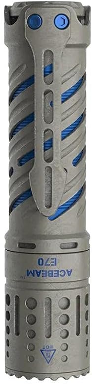 Acebeam E70 Titanium LED Flashlight -4000 Lumens -up to 220 meters throw 5000K Warm White w/Rechargeable Battery image 2