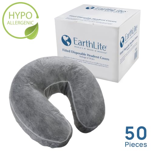 Image of EARTHLITE Fitted Disposable Face Cradle Covers - Medical-Grade, Soft, Non-Sticking Massage Headrest Covers for Massage Tables & Massage Chairs (50 count)