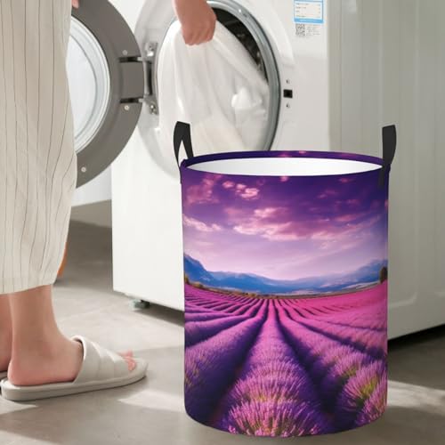 Panier à linge autonome Lavender fields grand sac de rangement durable - 8