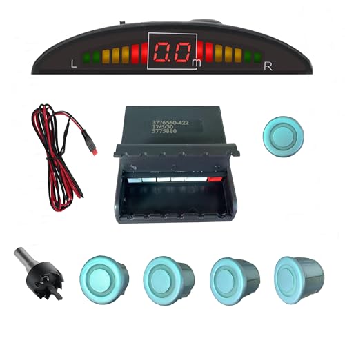 Image of Parking Sensor Kit Backup Sensor Kit Reverse Sensor for Pickup & Extended Vehicles- Four 5.95m Sensors for Rear Installation, 24V Compatible (Voltage Reducer Sold Separately) Silver