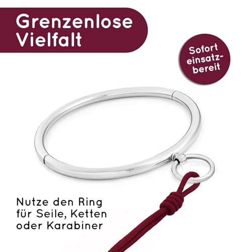 Bondage Halsband aus Edelstahl Unisex - BDSM Halsband Metall Halsfessel Fetisch Sklavenspielzeug - Choker Halsband Damen & Männer - Sex Spielzeug für Paare BDSM aus Edelstahl (HB15) - Innen(Ø): 120 mm