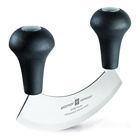 Wüsthof Wiegemesser 15 cm breit , Griffe aus schwarzem Kunststoff Cover